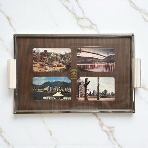 1960s Zimco Glass Tray – Chrome Frame, Bakelite Handles, Vancouver BC Photos